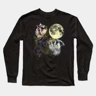 Schnauzer The Moon Classic Dog Breed Long Sleeve T-Shirt